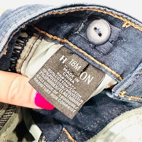 NWT Hudson Kids Knit Jagger Slim Straight Dark Wash Toddler Jeans - Picture 3 of 6